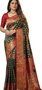 Women's Pure Soft Silk Saree With Blouse Piece For Wedding